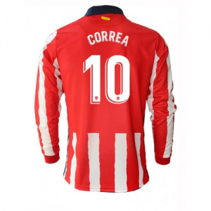Jalkapallo pelipaidat Atlético Madrid Angel Correa 10 Koti 2020 21 – Pitkähihainen