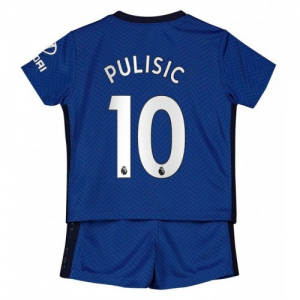 Jalkapallo Pelipaidat/Peliasut Chelsea Christian Pulisic 10 Lasten Koti 2020 21 – Lyhythihainen（Sisältää Shortsit）