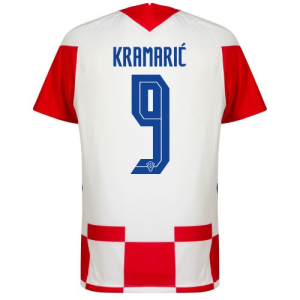 Jalkapallo pelipaidat Kroatia Andrej Kramaric 9 Koti UEFA Euro 2020 – Lyhythihainen