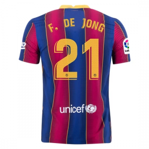 Jalkapallo pelipaidat FC Barcelona Frenkie De Jong 21 Koti 2020 21 – Lyhythihainen
