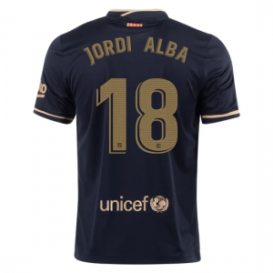 Jalkapallo pelipaidat FC Barcelona Jordi Alba 18 Vieras 2020 21 – Lyhythihainen
