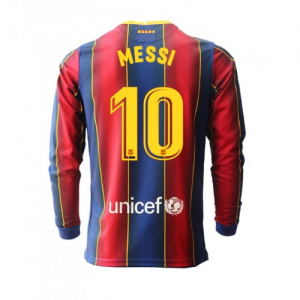 Jalkapallo pelipaidat FC Barcelona Lionel Messi 10 Koti 2020 21 – Pitkähihainen