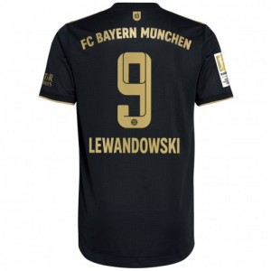 Jalkapallo pelipaidat FC Bayern München Robert Lewandowski 9 Vieras 2021-22 – Lyhythihainen