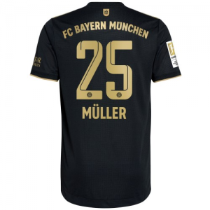 Jalkapallo pelipaidat FC Bayern München Thomas Müller 25 Vieras 2021-22 – Lyhythihainen