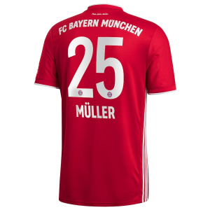 Jalkapallo pelipaidat FC Bayern München Thomas Müller 25 Koti 2020 21 – Lyhythihainen