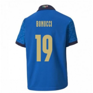 Jalkapallo pelipaidat Italia Leonardo Bonucci 19 Koti UEFA Euro 2020 – Lyhythihainen