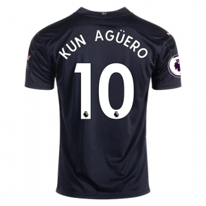Jalkapallo pelipaidat Manchester City Sergio Agüero 10 Vieras 2020 21 – Lyhythihainen