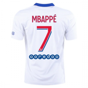 Jalkapallo pelipaidat Paris Saint Germain PSG Kylian Mbappe 7 Vieras 2020 21 – Lyhythihainen