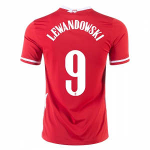 Jalkapallo pelipaidat Puola Robert Lewandowski 9 Vieras UEFA Euro 2020 – Lyhythihainen