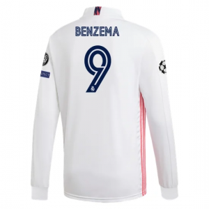 Jalkapallo pelipaidat Real Madrid Karim Benzema 9 Koti 2020 21 – Pitkähihainen