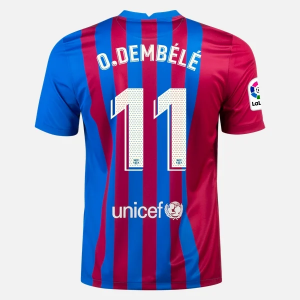 Jalkapallo Pelipaidat FC Barcelona Ousmane Dembele 11 Koti  2021/22 – Lyhythihainen