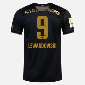 Jalkapallo Pelipaidat/Peliasut FC Bayern München Robert Lewandowski 9 Vieras 2021 2022 – Lyhythihainen
