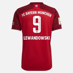 Jalkapallo Pelipaidat/Peliasut FC Bayern München Robert Lewandowski 9 Koti 2021 2022 – Lyhythihainen