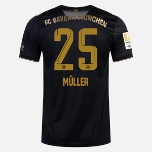 Jalkapallo Pelipaidat/Peliasut FC Bayern München Thomas Müller 25 Vieras  2021 2022 – Lyhythihainen