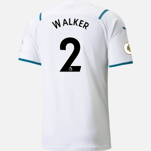 Jalkapallo Pelipaidat Manchester City Kyle Walker 2 Vieras 2021/22 – Lyhythihainen