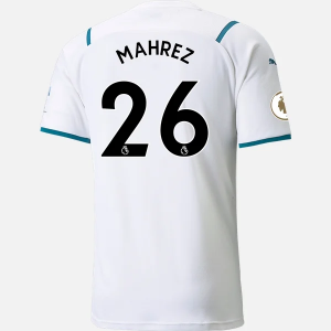 Jalkapallo Pelipaidat Manchester City Riyad Mahrez 26 Vieras 2021/22 – Lyhythihainen