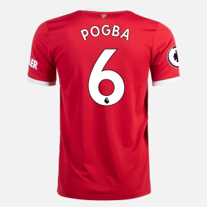 Jalkapallo Pelipaidat/Peliasut Manchester United Paul Pogba 6 Koti 2021 2022 – Lyhythihainen