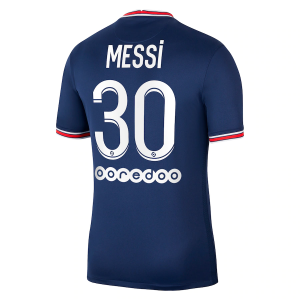 Jalkapallo Pelipaidat/Peliasut Paris Saint Germain PSG Lionel Messi 30 Jordan Brand Koti 2021 2022 – Lyhythihainen