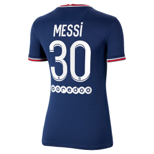 Jalkapallo Pelipaidat Paris Saint Germain PSG Lionel Messi 30 Jordan Brand Naisten Koti 2021/22 – Lyhythihainen