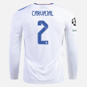 Jalkapallo Pelipaidat Real Madrid Dani Carvajal 2 Koti 2021/22 – Pitkähihainen