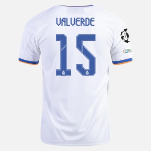 Jalkapallo Pelipaidat Real Madrid Federico Valverde 15 Koti  2021/22 – Lyhythihainen