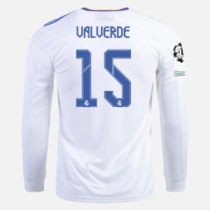 Jalkapallo Pelipaidat Real Madrid Federico Valverde 15 Koti 2021/22 – Pitkähihainen
