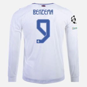 Jalkapallo Pelipaidat Real Madrid Karim Benzema 9 Koti 2021/22 – Pitkähihainen