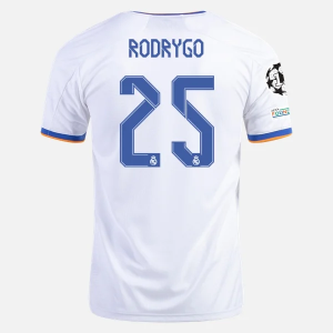Jalkapallo Pelipaidat Real Madrid Rodrygo 25 Koti  2021/22 – Lyhythihainen
