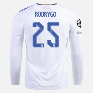 Jalkapallo Pelipaidat Real Madrid Rodrygo 25 Koti 2021/22 – Pitkähihainen