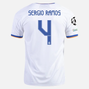 Jalkapallo Pelipaidat Real Madrid Sergio Ramos 4 Koti  2021/22 – Lyhythihainen