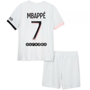 Jalkapallo Peliasut Paris Saint-Germain Kylian Mbappé 7 Lasten Vieras 2021 2022 – Lyhythihainen